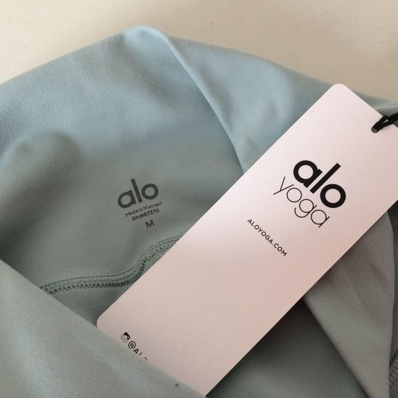 NWT Alo Yoga Moto High Waist Leggings Laurel Blue - Picture 10 of 11